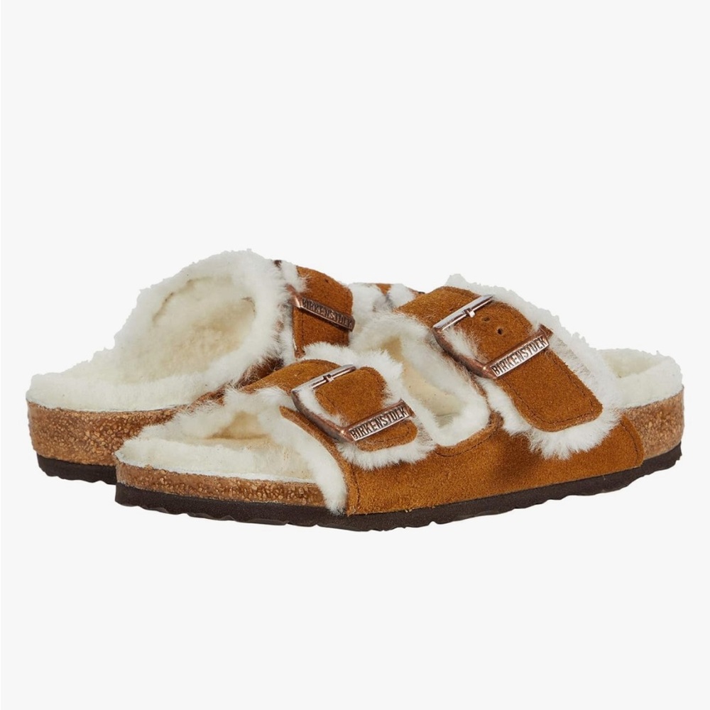 Birkenstock Tan Shearling Sandals Size 40/9
